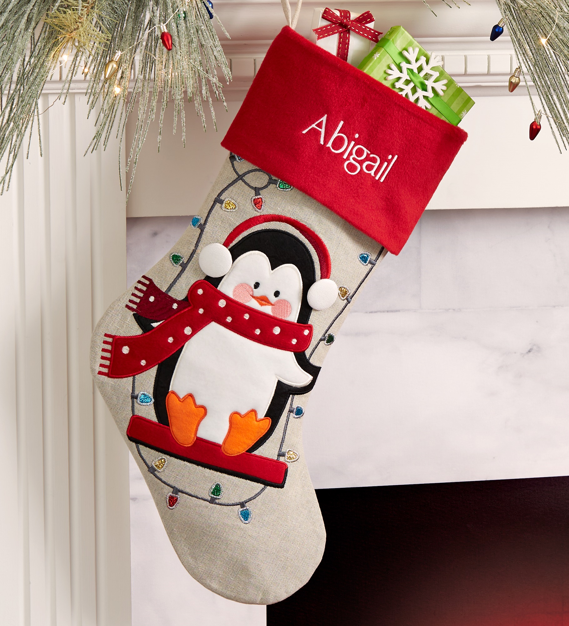 Christmas Lights Characters Personalized Christmas Stockings